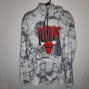 NBA Chicago Bulls L White Gray Camo Hoodie Pullover Official Licensed Sweatshirt
